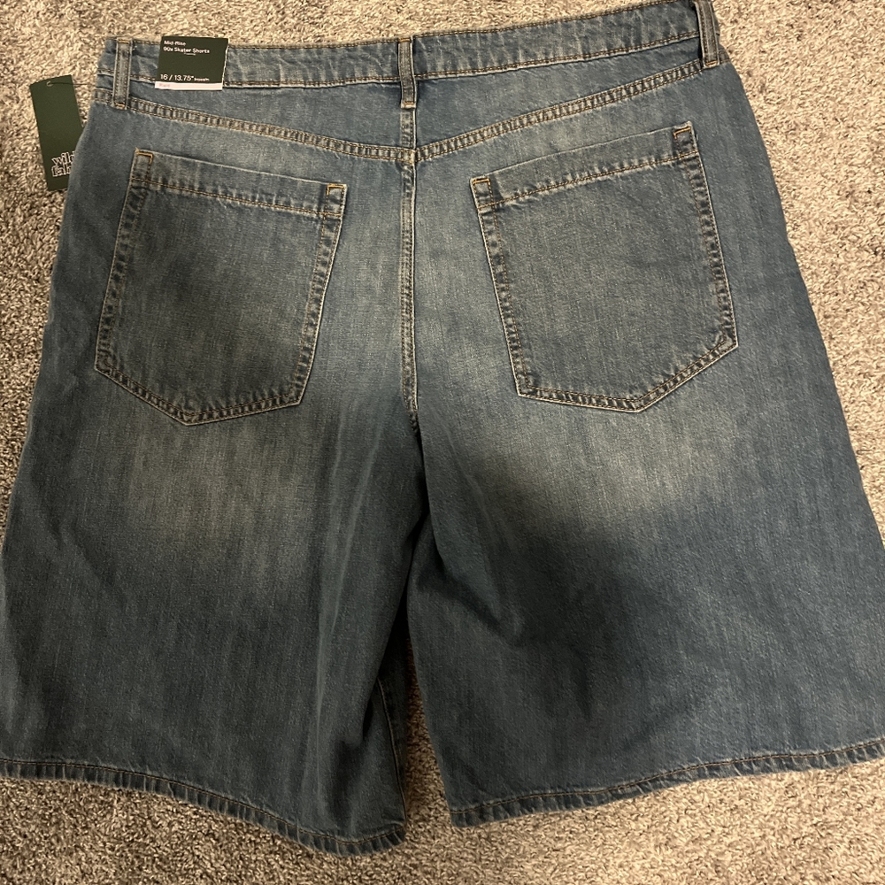 Women Denim Skater Shorts